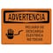 Signmission Safety Sign, OSHA WARNING, 7" Height, 10" Width, Electrical Hazard Do Not Touch Spanish, Landscape OS-WS-D-710-L-12588 - alternate 1